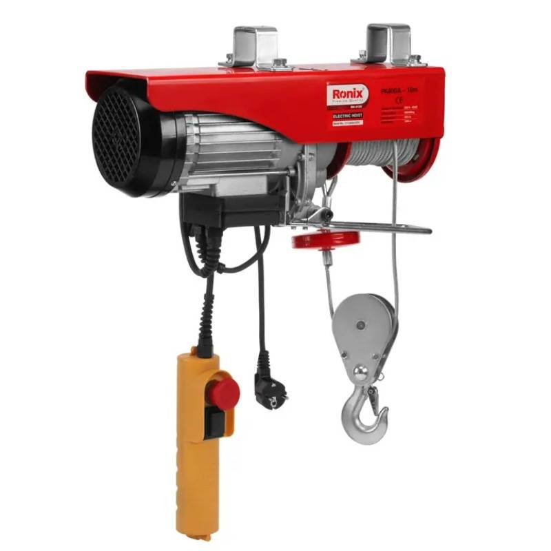 بالابر برقی صنعتی RH‑4135 رونیکس؛ دوپل ۸۰۰ کیلو با کابل ۱۸ متری