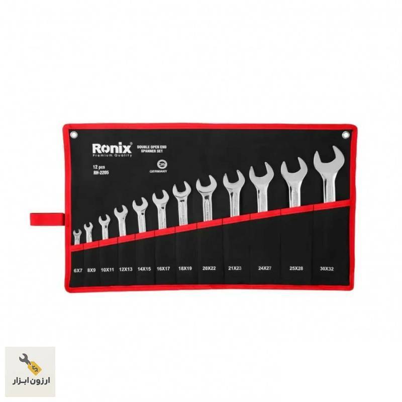 ست ۱۲ عددی آچار دو سر تخت مدل RH‑2205 ساخت هند