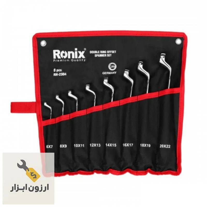 ست ۸ عددی آچار دو سر رینگ مدل RH‑2304 ساخت کشور هند