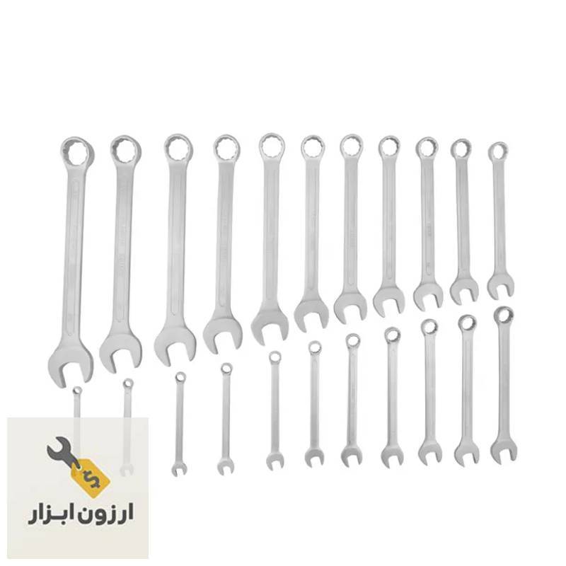 ست ۲۲ عددی آچار یک سر تخت و یک سر رینگ مدل RH‑2103 ساخت هند