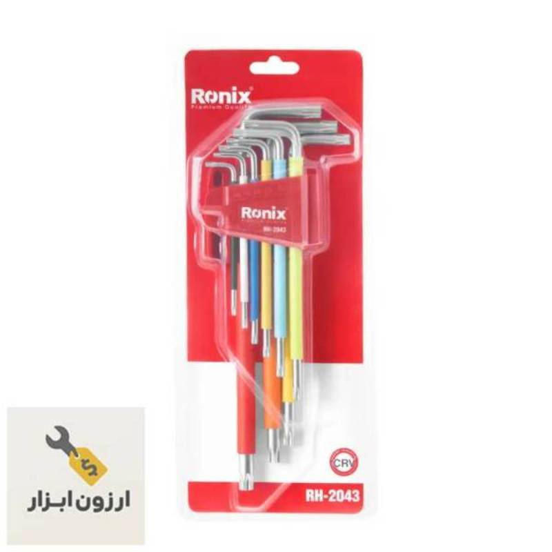 آچار آلن ستاره ای بلند ۹ عددی مدل RH-2043 رونیکس