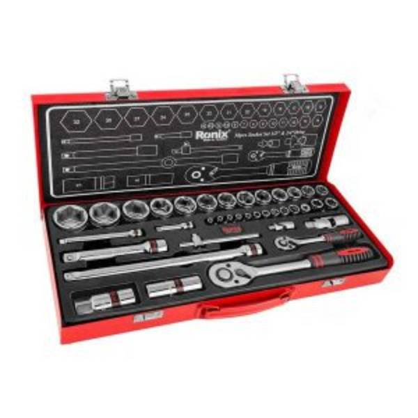 جعبه بکس ۳۸ پارچه رونیکس مدل RH-2638 (۱/۲ و ۱/۴ اینچ)