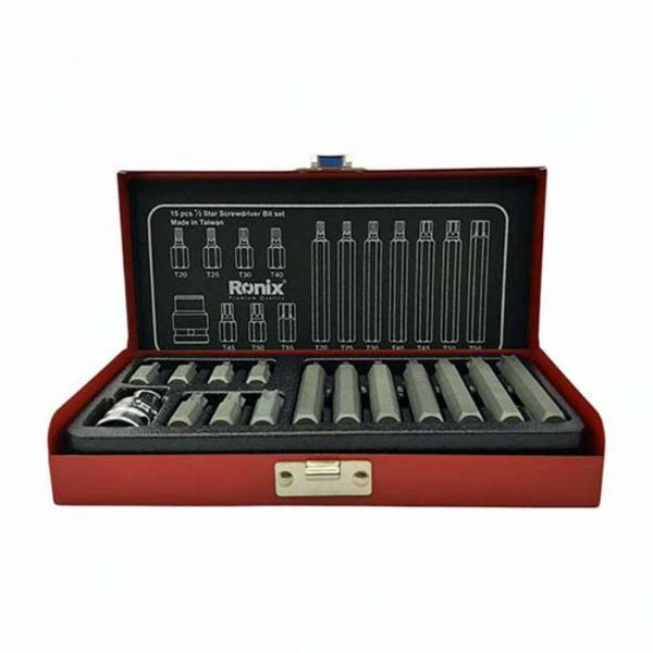 جعبه بیت ستاره ای کوتاه و بلند ۱۵ پارچه رونیکس مدل RH-2696