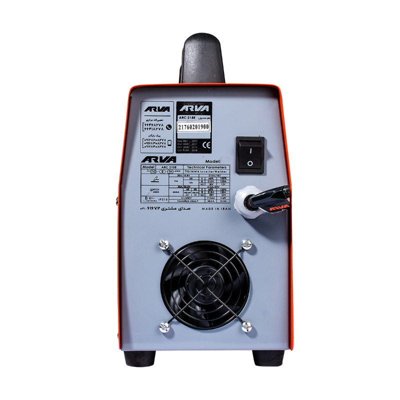 دستگاه جوشکاری اینورتر ۲۱۵ آمپر مدل ۲۱۷۶ آروا