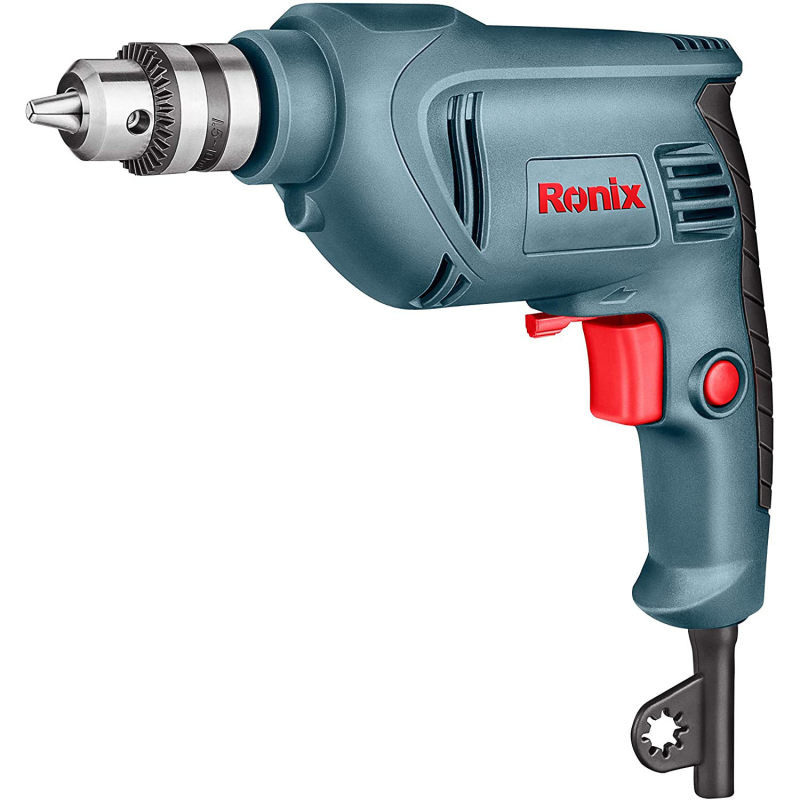 دریل معمولی سه نظام آچاری ۱۰ میلی متری ۴۰۰ وات مدل 2114 رونیکس