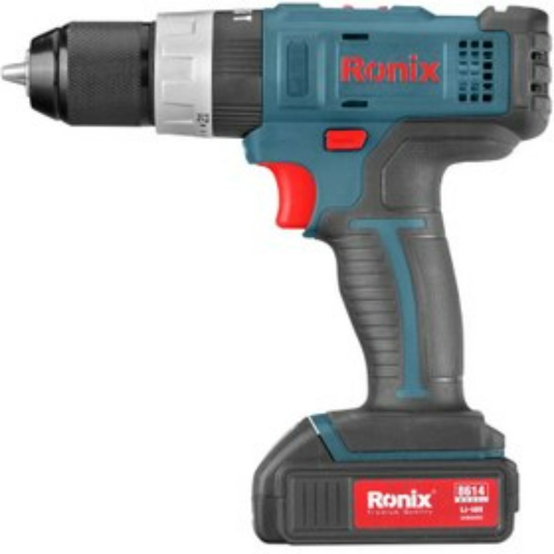 دریل پیچ گوشتی شارژی ۱۴٫۴ ولت Li‑Ion (باتری Samsung کره، ضدآب) مدل ۸۶۱۴ رونیکس