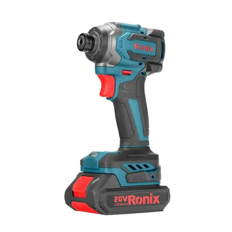 پیچ گوشتی شارژی براش لس ۲۰ ولت مدل ۸۶۵۳ رونیکس