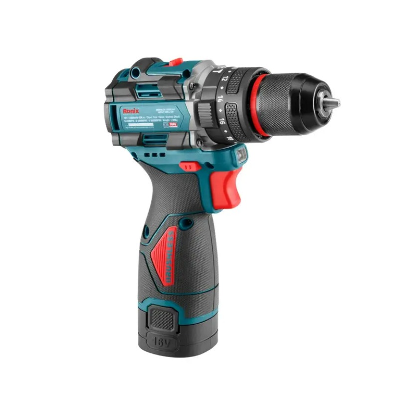 دریل چکشی شارژی ۱۶ ولت براش لس مدل ۸۶۶۹ رونیکس