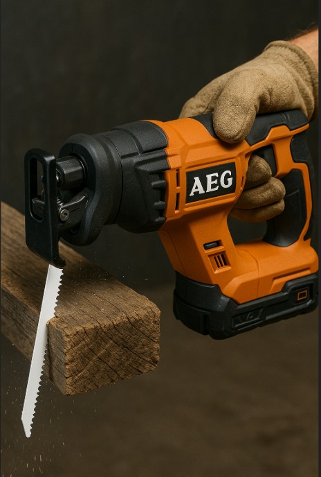 دریل شارژی AEG BSB18G4-0 روی تخته چوب