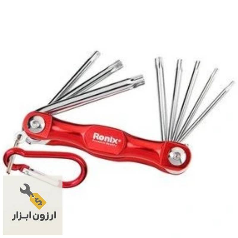آچار ستاره ای فانتزی (تورکس) تاشو ۸ عددی مدل RH-2041 رونیکس